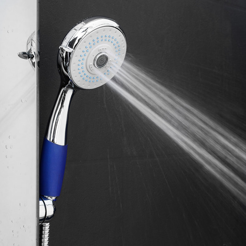 AKDY Panneau de douche à jet de pluie de 51,25 po avec pomme de douche